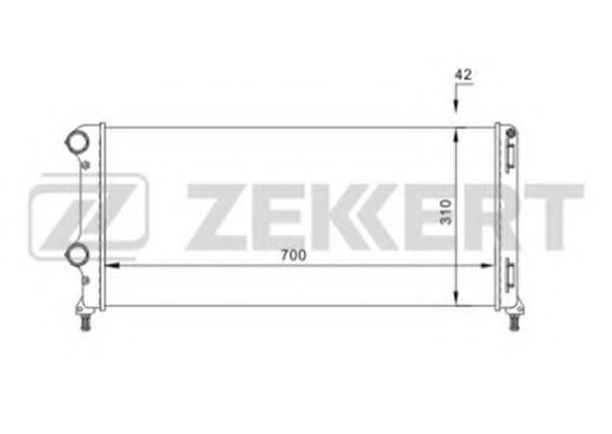 Радиатор охлаждения двигателя zekkert MK-1190