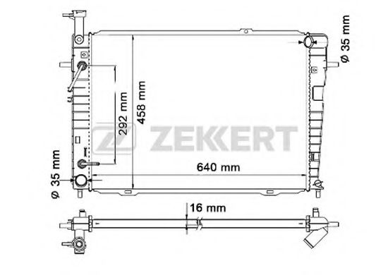 Радиатор охлаждения двигателя zekkert MK-1191
