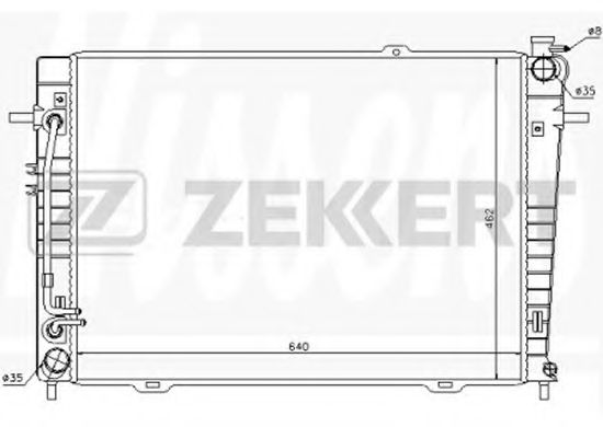 Радиатор охлаждения двигателя zekkert MK-1192
