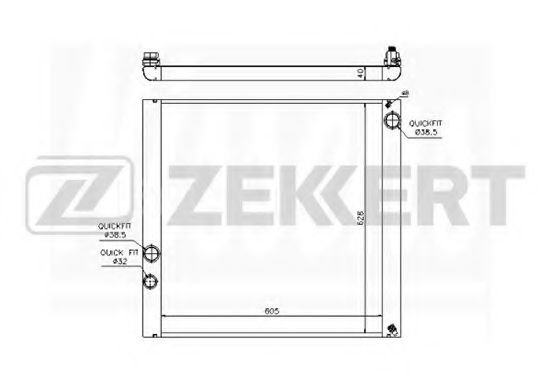Радиатор охлаждения двигателя zekkert MK-1193