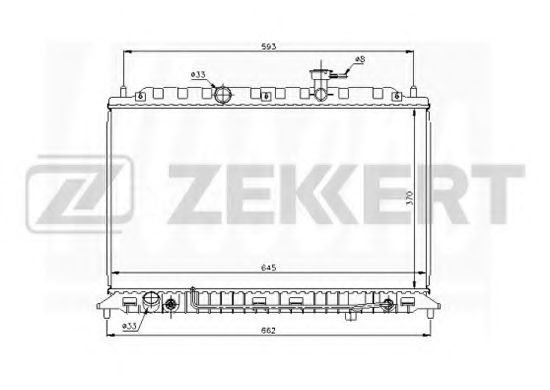 Радиатор охлаждения двигателя zekkert MK-1194