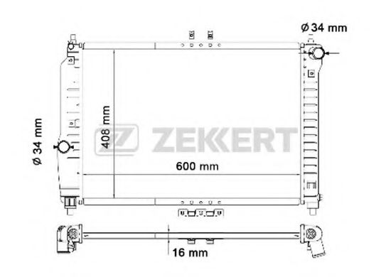Радиатор охлаждения двигателя zekkert MK-1201
