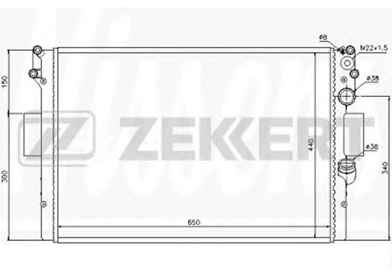 Радиатор охлаждения двигателя zekkert MK-1210
