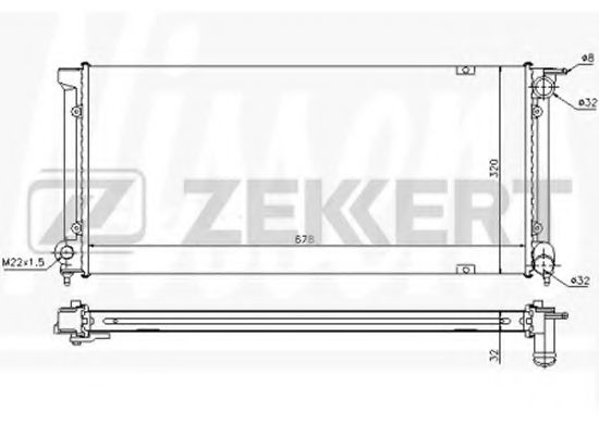 Радиатор охлаждения двигателя zekkert MK-1212