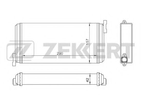 Радиатор печки zekkert MK-5000
