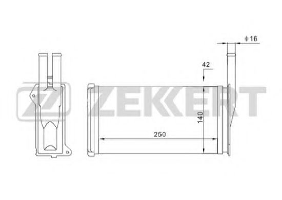 Радиатор печки zekkert MK-5002