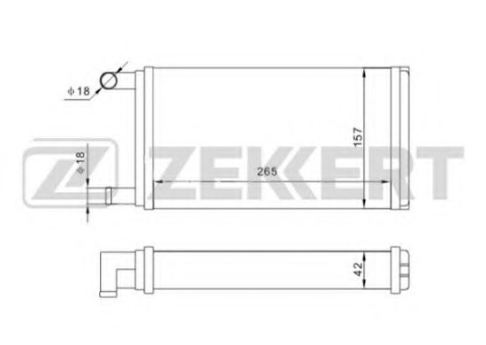 Радиатор печки zekkert MK-5004