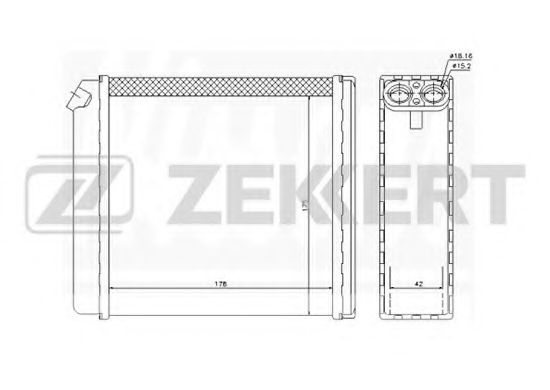 Радиатор печки zekkert MK-5005