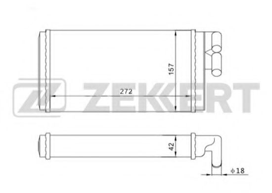 Радиатор печки zekkert MK-5010