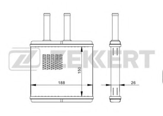 Радиатор печки zekkert MK-5012