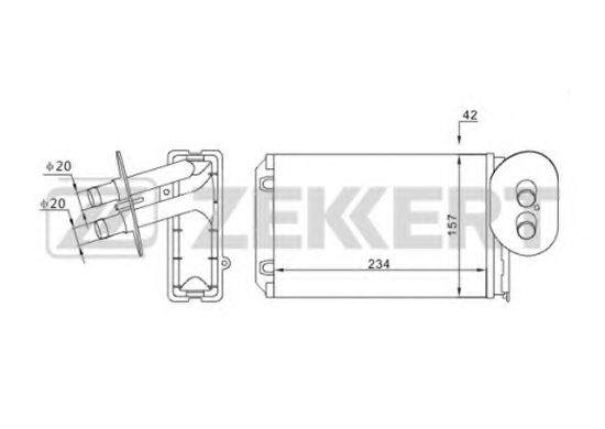 Радиатор печки zekkert MK-5016