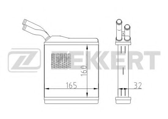 Радиатор печки zekkert MK-5017