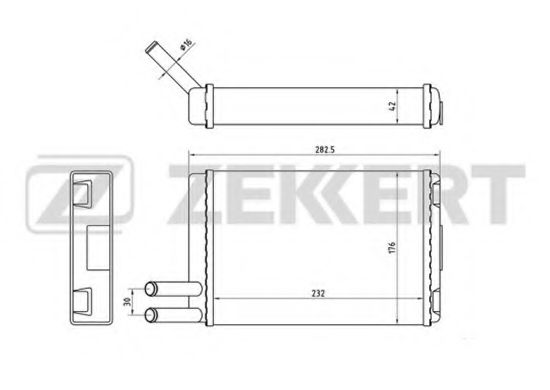 Радиатор печки zekkert MK-5021
