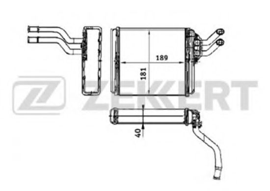Радиатор печки zekkert MK-5022