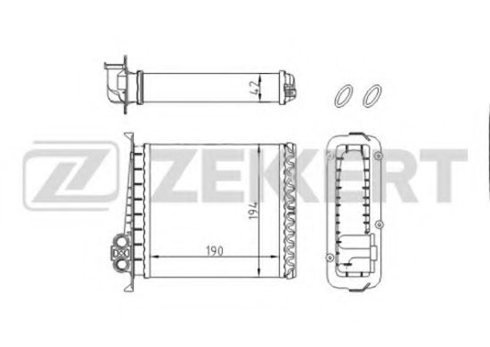Радиатор печки zekkert MK-5023