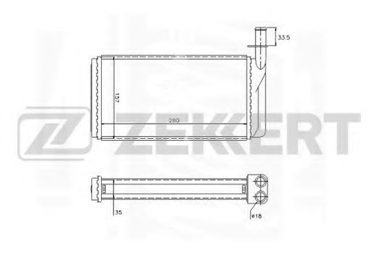 Радиатор печки zekkert MK-5024