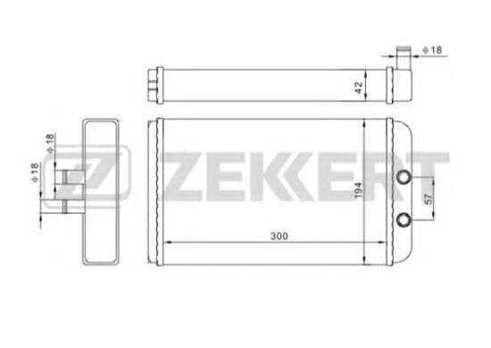 Радиатор печки zekkert MK-5027