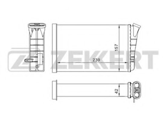 Радиатор печки zekkert MK-5028