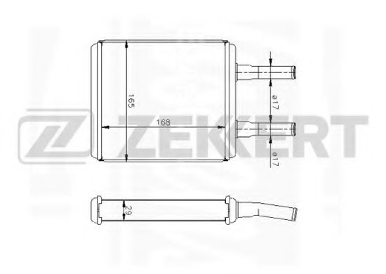 Радиатор печки zekkert MK-5029