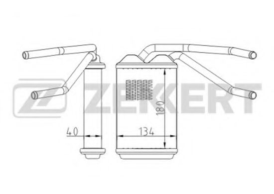 Радиатор печки zekkert MK-5030