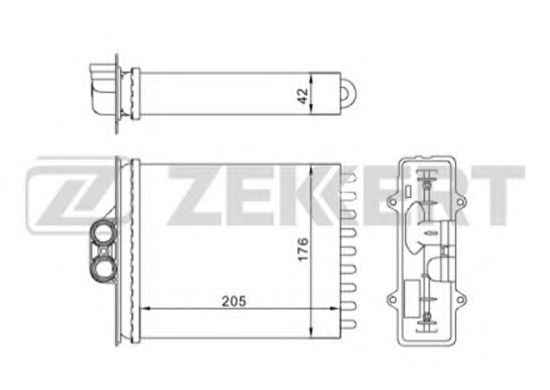Радиатор печки zekkert MK-5034