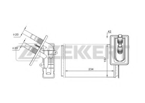 Радиатор печки zekkert MK-5037