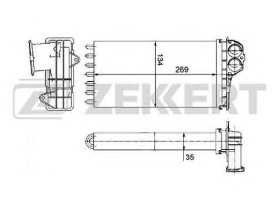 Радиатор печки zekkert MK-5039