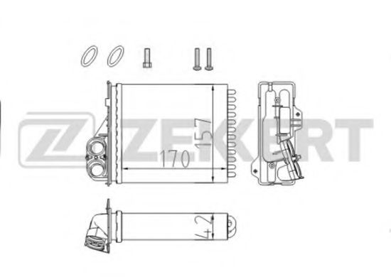 Радиатор печки zekkert MK-5040