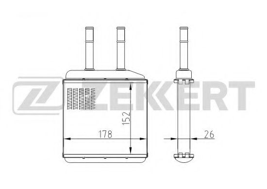 Радиатор печки zekkert MK-5041
