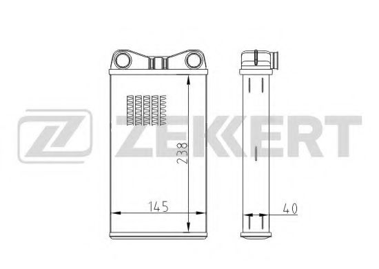 Радиатор печки zekkert MK-5043
