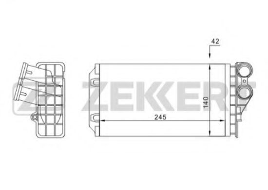 Радиатор печки zekkert MK-5044