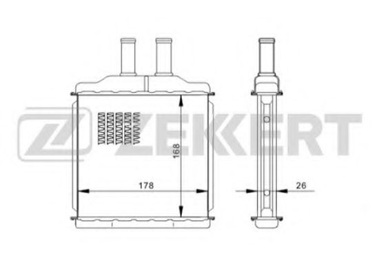 Радиатор печки zekkert MK-5045