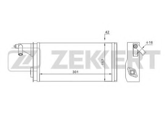 Радиатор печки zekkert MK-5046