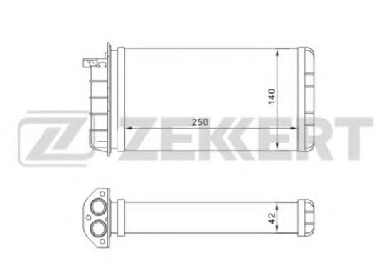 Радиатор печки zekkert MK-5048