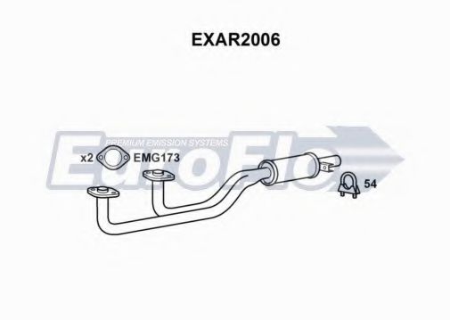 Приемная труба глушителя euroflo EXAR2006