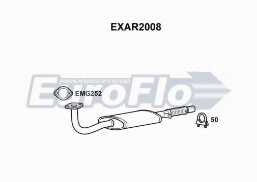 Приемная труба глушителя euroflo EXAR2008
