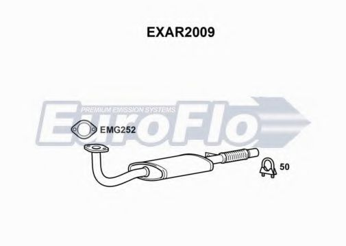 Приемная труба глушителя euroflo EXAR2009