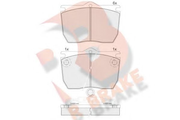 Тормозные колодки rbrake RB1032