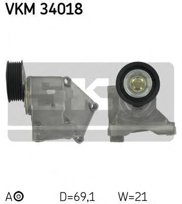 Ролик ремня генератора SKF VKM 34018