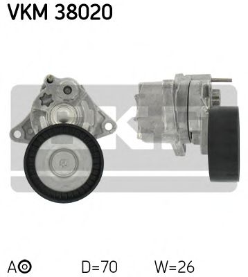 Ролик ремня генератора SKF VKM 38020