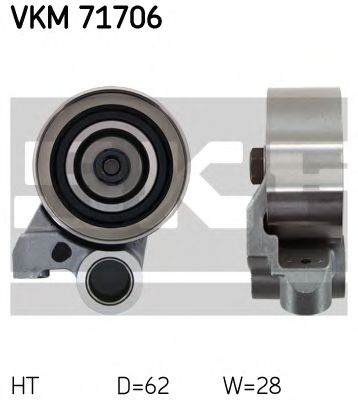 Натяжной ролик ремня ГРМ SKF VKM 71706