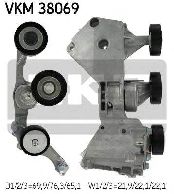 Ролик ремня генератора SKF VKM 38069