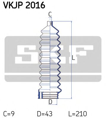 Пыльник рулевой рейки SKF VKJP 2016