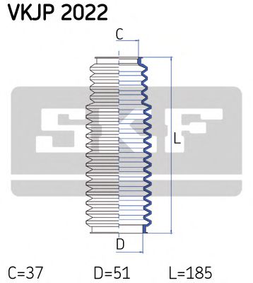 Пыльник рулевой рейки SKF VKJP 2022
