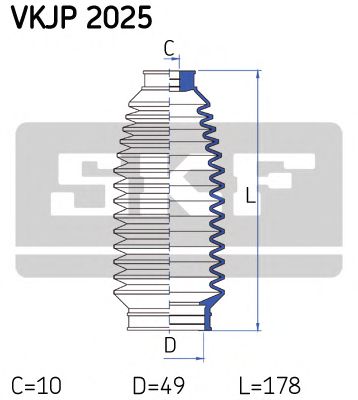 Пыльник рулевой рейки SKF VKJP 2025