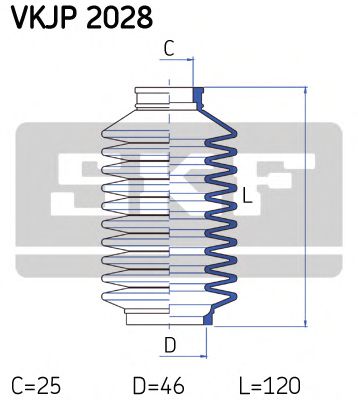 Пыльник рулевой рейки SKF VKJP 2028