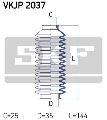 Пыльник рулевой рейки SKF VKJP 2037