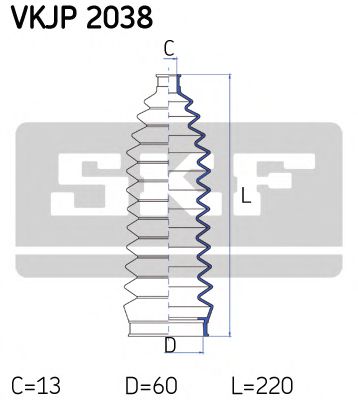 Пыльник рулевой рейки SKF VKJP 2038