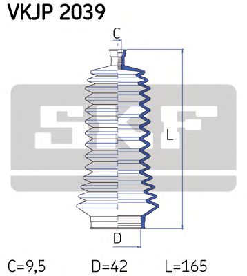 Пыльник рулевой рейки SKF VKJP 2039