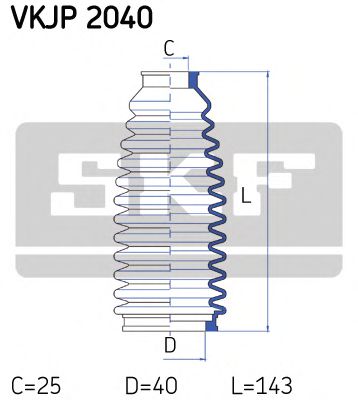 Пыльник рулевой рейки SKF VKJP 2040